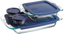 Load image into Gallery viewer, Pyrex Easy Grab Glass Bakeware and Food Storage Set, 8-Piece, Clear
